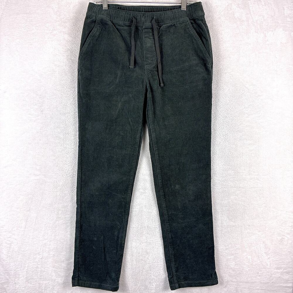 Katin Pants Mens M Green Corduroy Drawstring Straight Leg Preppy Skate Huckberry